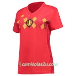 Camisolas de Futebol Bélgica Mulher Equipamento Principal Copa do Mundo 2018 Manga Curta